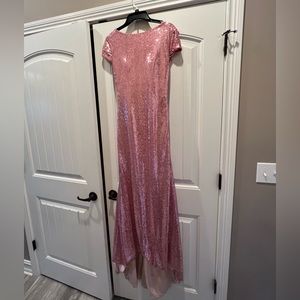 Pink sequin long dress